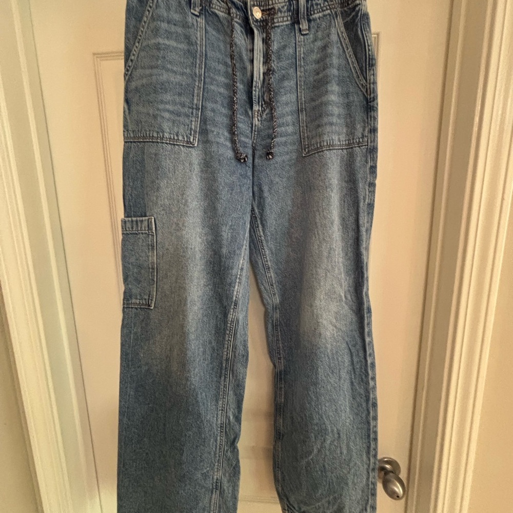 American Eagle Relaxed Straight Leg Adjustable to Joggers Size 8 XL Extra Long